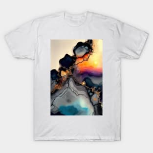 Sunshine Creation - Abstract Alcohol Ink Resin Art T-Shirt